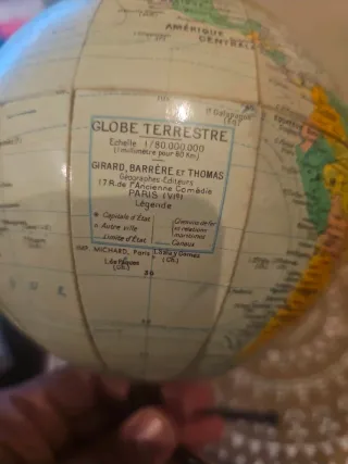 Globo Terraqueo Vintage Antiguo