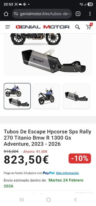 Escape Hpcorse para BMW R 1300 GS