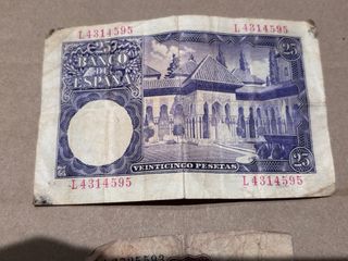 Lote 3 billetes antiguos Banco de España