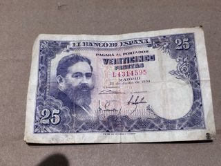 Lote 3 billetes antiguos Banco de España