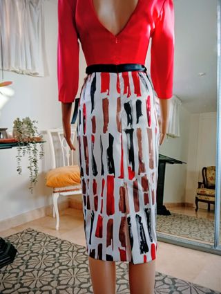 Vestido fiesta cóctel multicolor Ana Torres