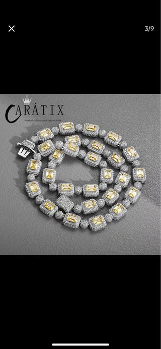 Cadena Caratix Plata y Amarillo