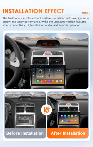 Pantalla radio de coche Peugeot 307 307CC 307SW