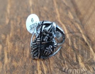 Anello Teschio Grim Reaper silver