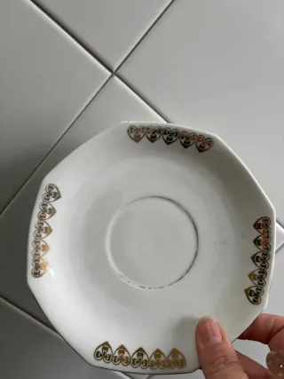 0 Juego desayuno porcelana fina antigüo