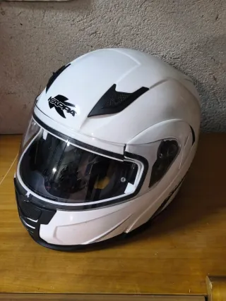 Casco Moto Kappa Blanco Talla S Abatible