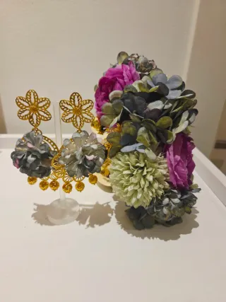 Conjunto Flamenca tocado y pendientes