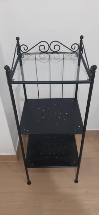 Estantería metálica negra Ikea - 3 baldas