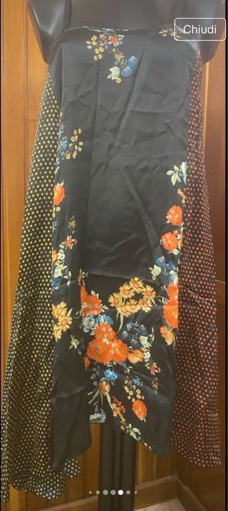 Abito bretelline Jucca nero multicolor