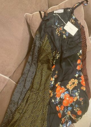 Abito bretelline Jucca nero multicolor