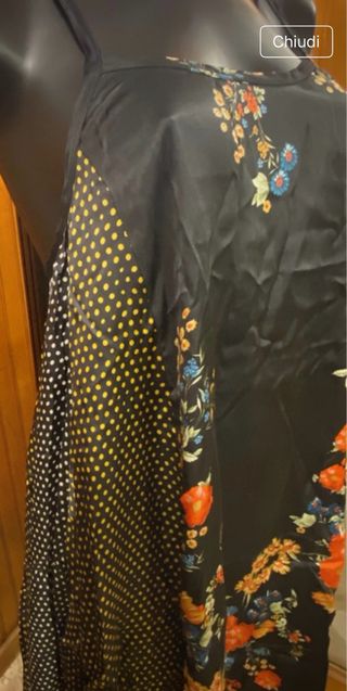 Abito bretelline Jucca nero multicolor