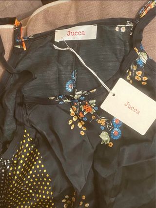 Abito bretelline Jucca nero multicolor