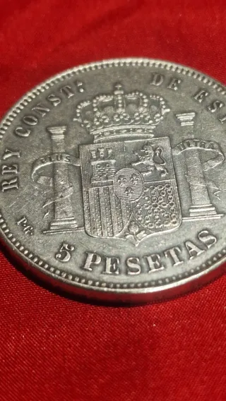 5Pesetas España 1892 o cambio por moneda 2000 ptas