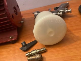 Compresor y pistola aerografía