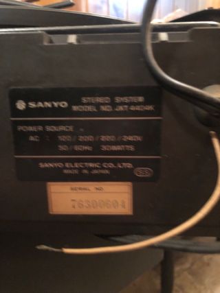Giradischi registratore Sanyo JTX 4404K Vintage