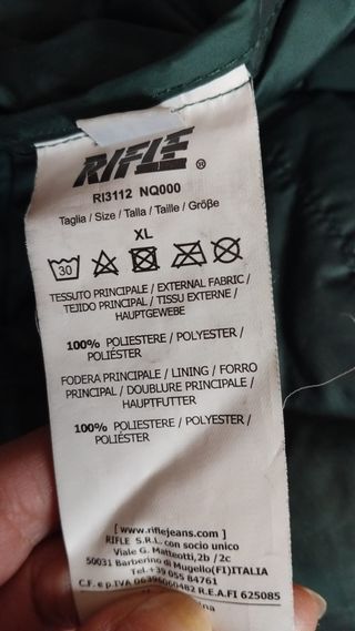 Giubbotto uomo RIFLE trapuntato verde