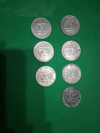 Lote 7 Duros Plata Alfonso XIII