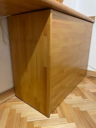 Escritorio y librería madera roble maciza