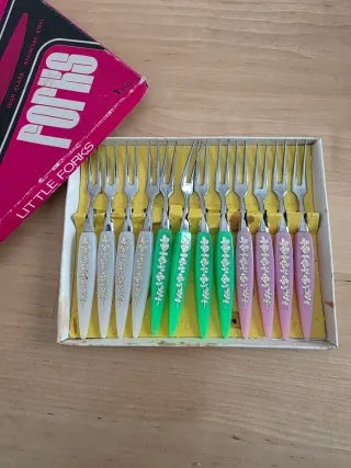 Piccole forchettine da cocktail vintage