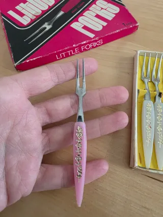 Piccole forchettine da cocktail vintage