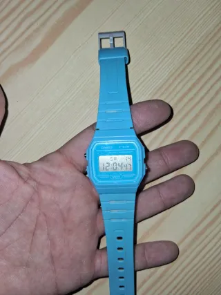 Reloj Casio Digital Azul F-91W
