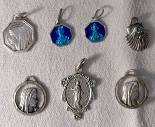 Lote 7 medallas plata antiguas