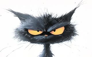 Cuadro Decorativo Con gato enojado