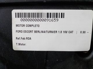 Motor rda ford escort berlina/turnier 1.8 91659