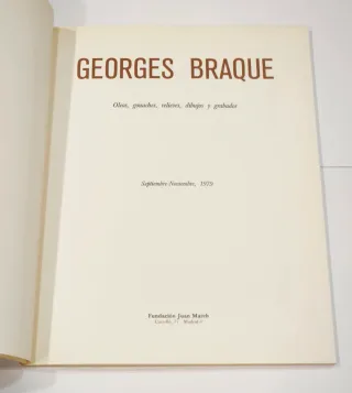 Libro Georges Braque catálogo cubismo 1979