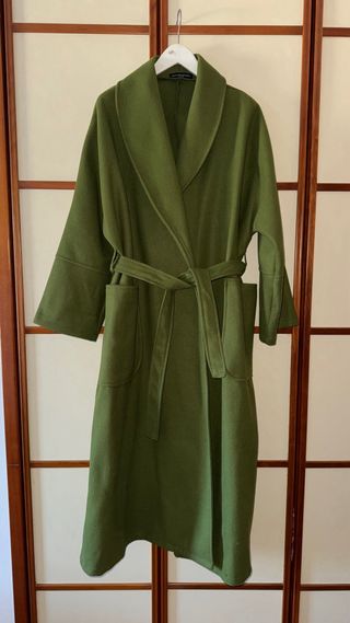 Abrigo largo verde NEW COLLECTION talla única