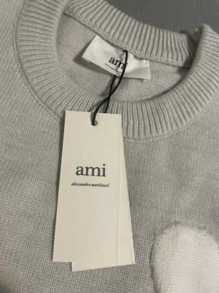 Jersey AMI Paris Gris de punto Unisex
