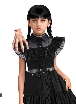 Disfraz Miércoles Addams Negro T-10/12