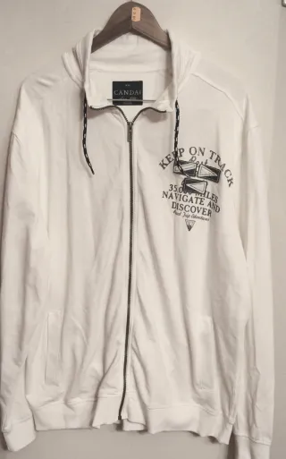 Sudadera C&A XXL Blanca con Estampado