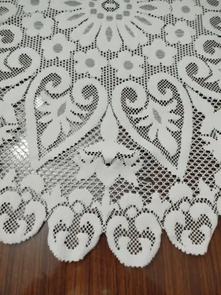 Paño de crochet blanco
