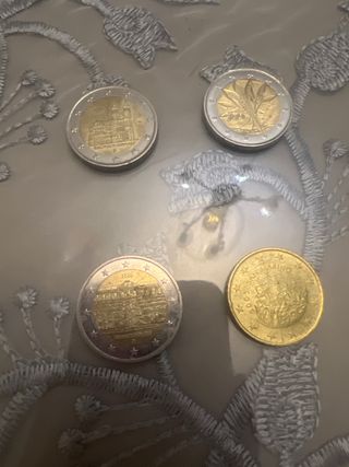 Lote de 4 monedas euro