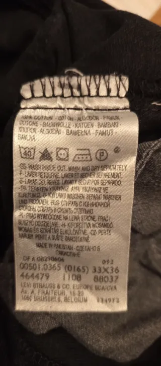 Jeans Levi's 501 Uomo Nero