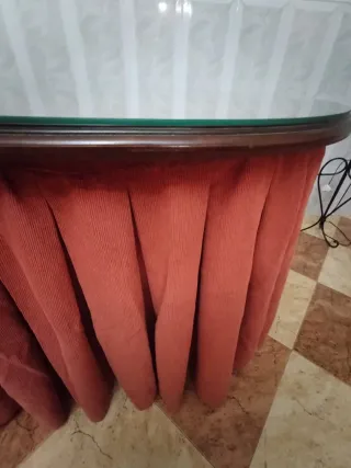 Enaguillas de tela color coral