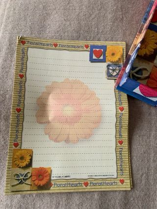 Caja de cartas vintage Floral Hearts