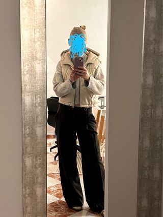 Chaleco acolchado beige Stradivarius