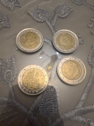 Lote 4 monedas 2 euros España