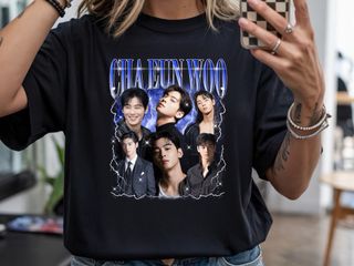 Camiseta Cha Eun Woo Kpop Unisex Negra