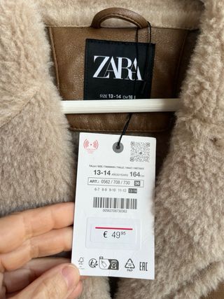 Abrigo borreguillo doble faz Zara