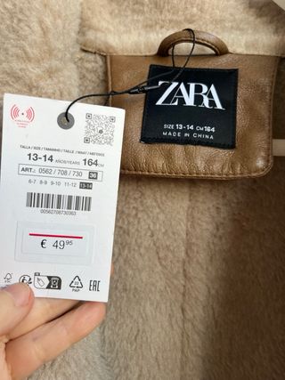 Abrigo borreguillo doble faz Zara