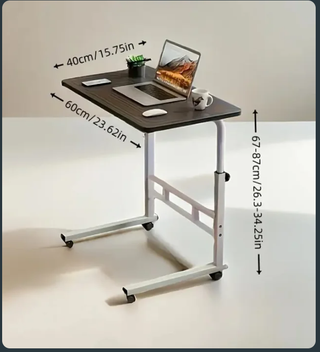 Mesa escritorio ajustable con ruedas