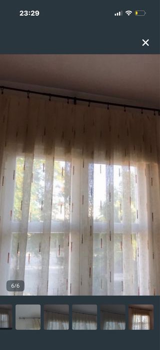 Cortina beige incluye barra colgar