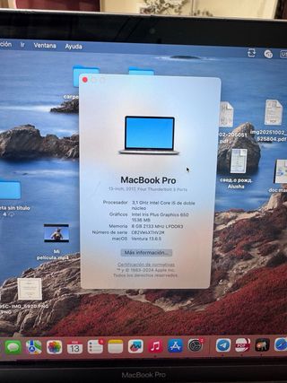 MacBook Pro A1706 Plata