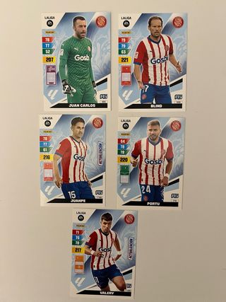 Lote 5 cromos Girona Panini Adrenalyn 23-24