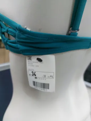 Top bikini Pimkie verde azulado