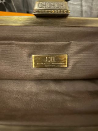 Bolso de mano Carolina Herrera CH Negro/Dorado