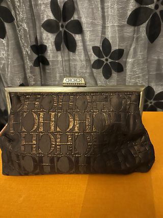 Bolso de mano Carolina Herrera CH Negro/Dorado